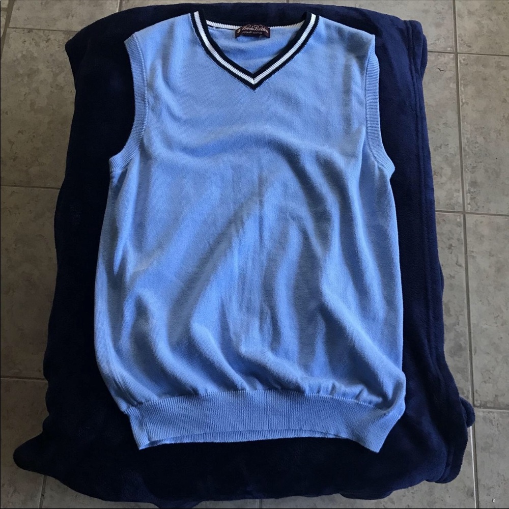 V -Neck Sweater-Boys Brooks Brothers